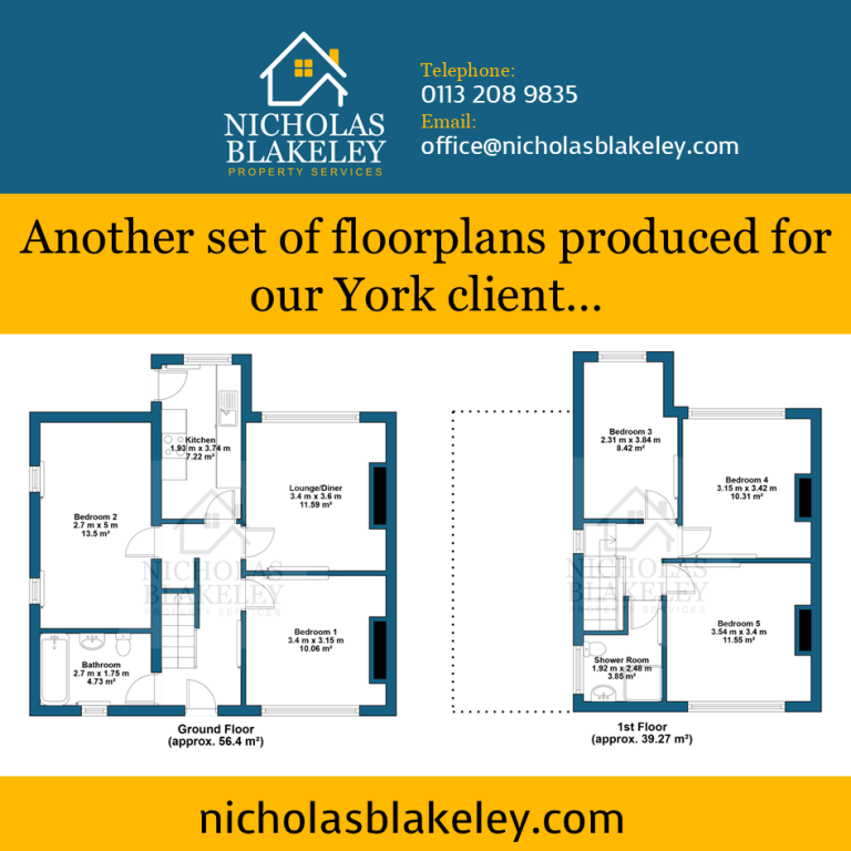 Another set of floorplans produced for our York client – Hull Road